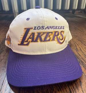 VINTAGE 90s Los Angeles LA Lakers Sports Specialties The Twill Snapback Hat NWOT
